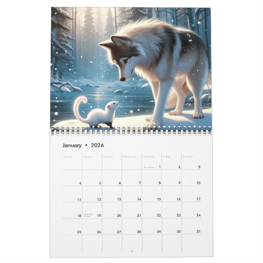 Forest Friends Two Page Calendar Kalender (Jan 2026)
