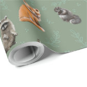 Forest Friends Wild Animals Wrapping Paper Geschenkpapier (Rolleneckpunkt)