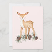 Forest Friends & Woodland Greenerie Kinderdusche Einladung (Rückseite)