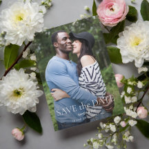 Forest Fun Foto Hochzeit speichern Sie das Datum