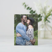 Forest Fun Foto Hochzeit speichern Sie das Datum Postkarte (Stehend Vorderseite)