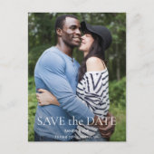 Forest Fun Foto Hochzeit speichern Sie das Datum Postkarte (Vorderseite)