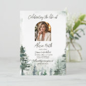 Forest Funeral Invitation Einladung (Stehend Vorderseite)