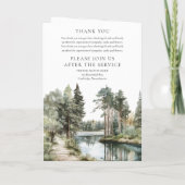 Forest Funeral Memorial Order Of Service Folded Programm (Rückseite)