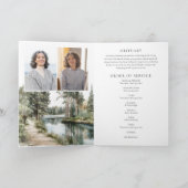 Forest Funeral Memorial Order Of Service Folded Programm (Innenseite)