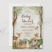 Forest Garden Baby Dusche Editable Einladung (Vorderseite)