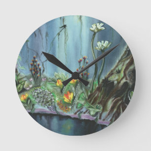 Forest Garden Runde Wanduhr
