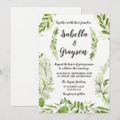 Forest Garden Wild Wreath Wedding Einladung (Vorne/Hinten)
