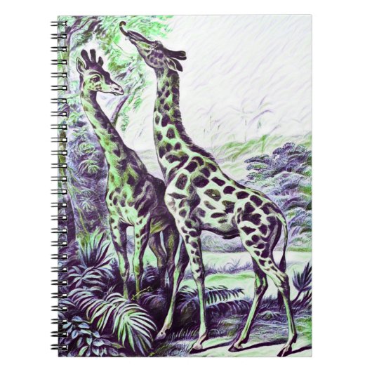 Forest Giraffe Notizblock (Vorderseite)