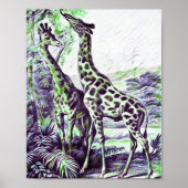 Forest Giraffe Poster (Vorne)