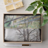 Forest Glade with Fence von Julia Beck Seidenpapier (Geschenk)