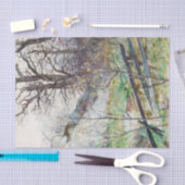 Forest Glade with Fence von Julia Beck Seidenpapier (Handwerk)