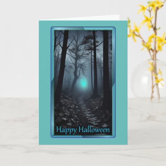 Forest Glow Halloween Card Karte (Gelbe Blume)