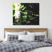 Forest Glow Stretch Canvas Print Leinwanddruck (Insitu (Schlafzimmer))