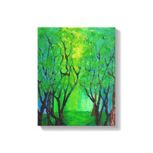 Forest Glow Stretched Canvas Print