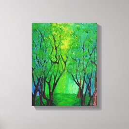 Forest Glow Stretched Canvas Print Leinwanddruck