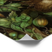 Forest Gold Bunny Animal | Gold Bunny Wall Print Poster (Ecke)