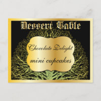 Forest Gold Dessert oder Candy Buffet Tafelkarte