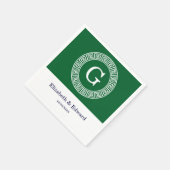 Forest Gr Welch griechischer Schlüsselrahmen erste Serviette (Ecke)