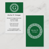 Forest Gr Welch griechischer Schlüsselrahmen erste Visitenkarte (Vorne/Hinten)