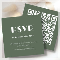 Forest Green Art Deco | QR-Code | HochzeitsrSVP