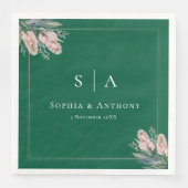 Forest Green Australia Grüne Wedding Napkins Serviette (Vorderseite)