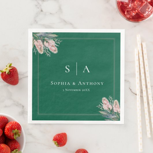 Forest Green Australia Grüne Wedding Napkins Serviette (Beispiel)