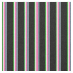 Forest Green, Beige, Hot Pink, Slate Grau & Black Stoff