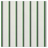 Forest Green, Black, Grau & Beige Lined Pattern Stoff (Nahaufnahme)