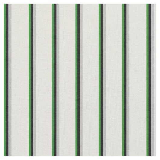 Forest Green, Black, Grau & Beige Lined Pattern Stoff (Nahaufnahme)