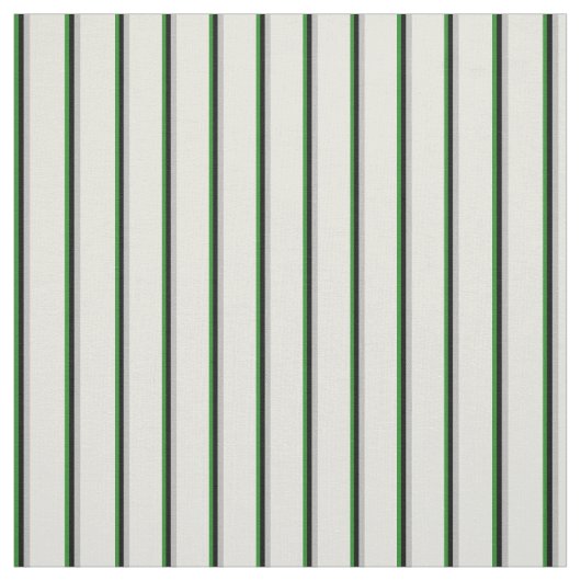 Forest Green, Black, Grau & Beige Lined Pattern Stoff (Muster)