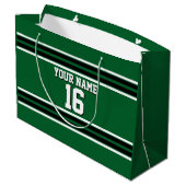 Forest Green Black Team Jersey Name Große Geschenktüte (Rückseite Schrägansicht)