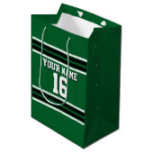 Forest Green Black Team Jersey Name Mittlere Geschenktüte (Vorderseite Schrägansicht)