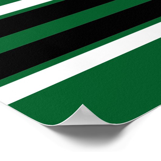 Forest Green Black Team Jersey Name Poster (Ecke)