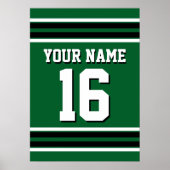Forest Green Black Team Jersey Name Poster (Vorne)