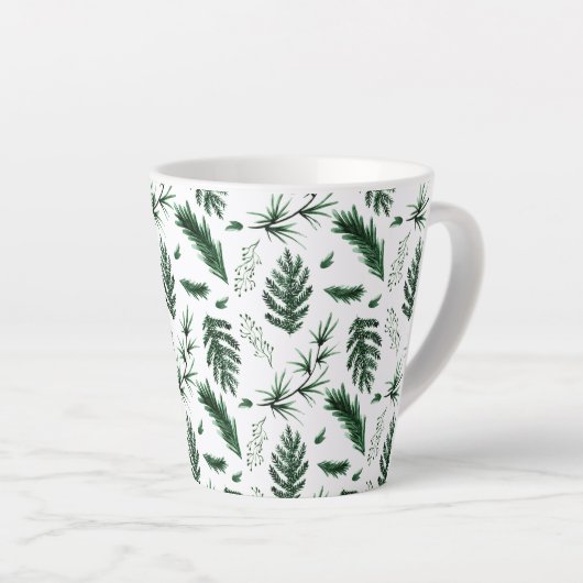 Forest Green Blätter 3 Monogram New Decks Milchtasse (Rechte Ecke)