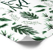 Forest Green Blätter 3 Monogram New Decks Poster (Ecke)
