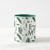 Forest Green Blätter 3 Monogram New Decks Tasse (Zentrum)