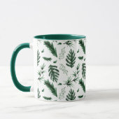 Forest Green Blätter 3 Monogram New Decks Tasse (Links)
