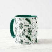Forest Green Blätter 3 Monogram New Decks Tasse (Vorderseite Links)