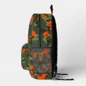 Forest Green Blaze Orange Camouflage Bedruckter Rucksack (Rechts)