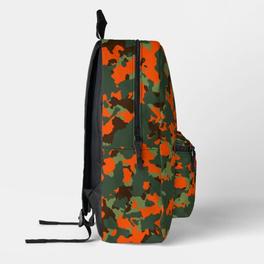 Forest Green Blaze Orange Camouflage Bedruckter Rucksack (Links)
