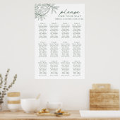 Forest Green Botanic Seekarte Poster (Küche)