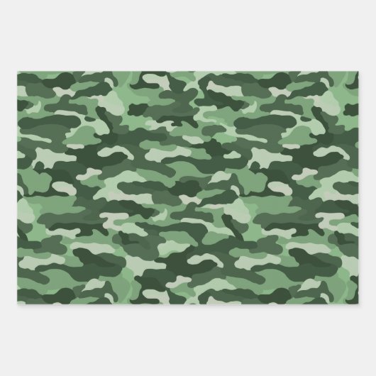 Forest Green Camouflage Geschenkpapier Set (Vorderseite 3)