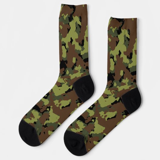 Forest Green Camouflage Socks Socken (Linkes Detail)