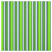 Forest Green, Chartreuse, Black, Sky Blue & White Stoff (Muster)