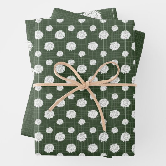 Forest Green Cheerleader Pom Pom Muster Geschenkpapier Set (Beispiel)