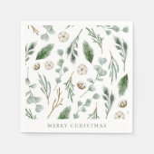 Forest Green Christmas Napkins Serviette (Vorderseite)
