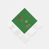 Forest Green Christmas Paper Napkin Serviette (Ecke)