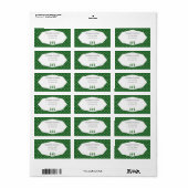 Forest Green Christmas Tree Wasserfarbe Kunst Adressaufkleber (Vorne)